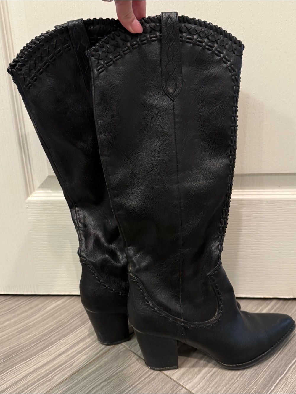 Billini Black Leather Finley cowboy Boots